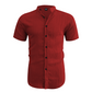 📢📢30% OFF !! ⏰ Men's Summer Stand Collar Short Sleeve Shirt – Breathable Material, Modern Fit & Ideal for Casual or Work 💼