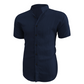 📢📢30% OFF !! ⏰ Men's Summer Stand Collar Short Sleeve Shirt – Breathable Material, Modern Fit & Ideal for Casual or Work 💼