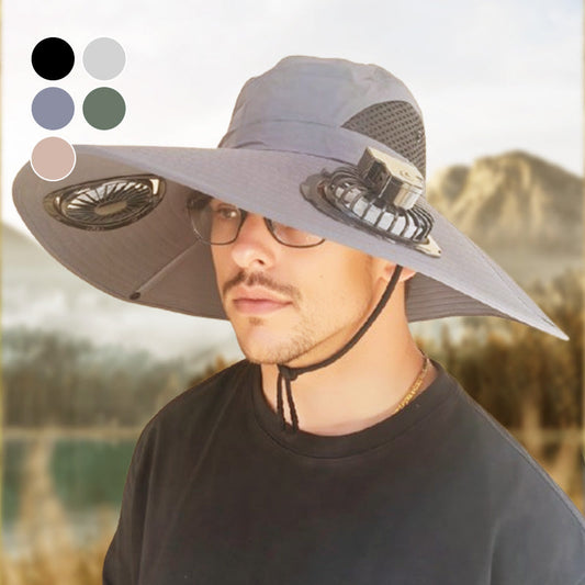 📢📢30% OFF & FREE SHIPPING⏰Outdoor Sun Hat with Dual Solar-Powered Fans