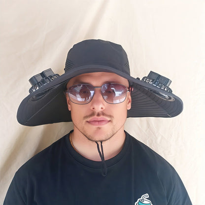 📢📢30% OFF & FREE SHIPPING⏰Outdoor Sun Hat with Dual Solar-Powered Fans