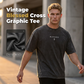 📢📢30% OFF !! ⏰Men's Vintage T-Shirt with Cross & Letter Print