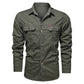 📢📢30% OFF !! ⏰Men's Long Sleeve Cotton Workwear Shirt👔