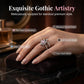 📢📢40% OFF !! ⏰Vintage Adjustable Sword Piercing Heart Ring Set