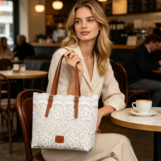 📢📢30% OFF !! ⏰Elegant Lace Large Capacity Tote Bag