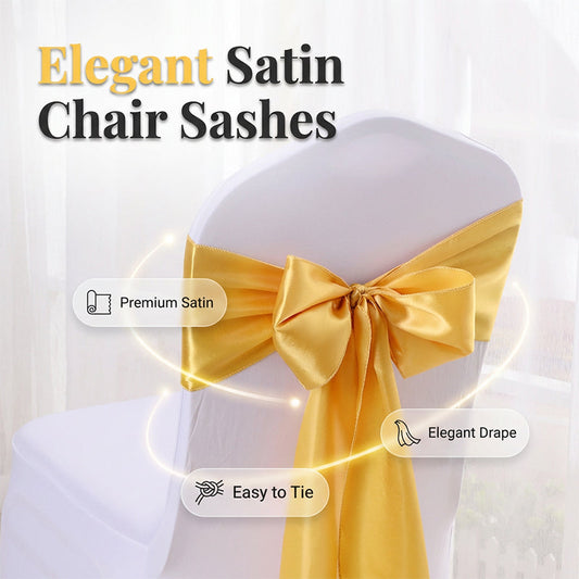 📢📢30% OFF !! ⏰DIY Bow Tie Chair Cover Sash Ribbon