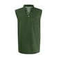 📢📢40% OFF !! ⏰Retro Style Sleeveless T-Shirt with Three Buttons