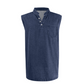 📢📢40% OFF !! ⏰Retro Style Sleeveless T-Shirt with Three Buttons