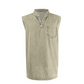 📢📢40% OFF !! ⏰Retro Style Sleeveless T-Shirt with Three Buttons