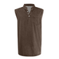 📢📢40% OFF !! ⏰Retro Style Sleeveless T-Shirt with Three Buttons