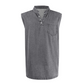 📢📢40% OFF !! ⏰Retro Style Sleeveless T-Shirt with Three Buttons