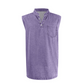 📢📢40% OFF !! ⏰Retro Style Sleeveless T-Shirt with Three Buttons