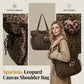 👜 30% OFF NOW! 🐆 Leopard Print Canvas Shoulder Bag – Chic & Spacious ✨