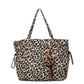 👜 30% OFF NOW! 🐆 Leopard Print Canvas Shoulder Bag – Chic & Spacious ✨