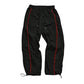 Retro Side-Stripe Wide-Leg Trousers