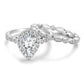 📢📢30% OFF !! ⏰Pear-Shaped Teardrop Engagement Ring Set