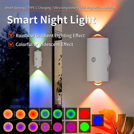 📢📢30% OFF !! ⏰Auto-Sensing Color Changing Night Light