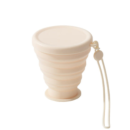 📢📢30% OFF !! ⏰Silicone Collapsible Travel Cup with Lid & Lanyard