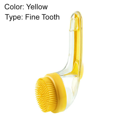 📢📢30% OFF !! ⏰ Pet Bath Brush with Soap Dispenser – Long Handle, No Bending, Soft & Efficient, Easy Bath at Home 🧼✨