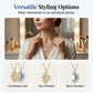 📢📢40% OFF !! ⏰Sun and Moon Pendant Necklace with Rhinestones