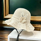 📢📢40% OFF !! ⏰Women's Crochet Bucket Hat with Flower Accent