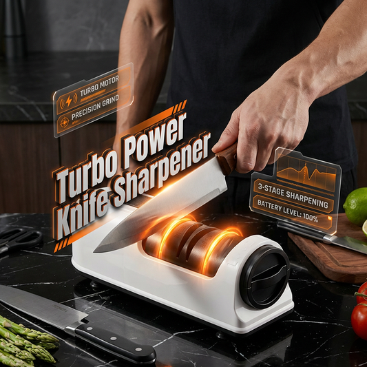 📢📢40% OFF !! ⏰3-Stage Electric & Manual Knife Sharpener – Fast Polishing, Dual Mode & Labor-Saving Kitchen Design 🔪
