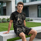 📢📢30% OFF !! ⏰Men's Print T-Shirt & Shorts 2-Piece Set