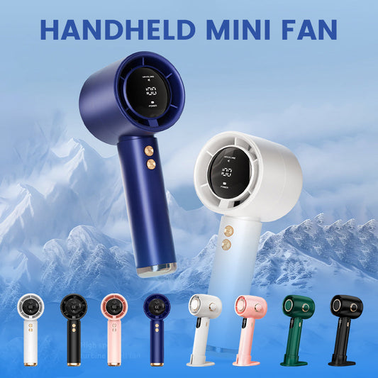 📢📢40% OFF !! ⏰Mini 100-Speed Adjustable Handheld Turbo Fan