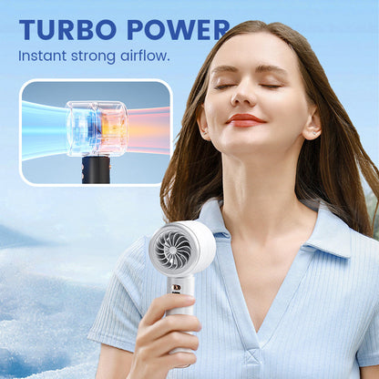 📢📢40% OFF !! ⏰Mini 100-Speed Adjustable Handheld Turbo Fan