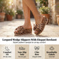 📢📢30% OFF !! ⏰Women's Leopard Print Bow Platform Sandals