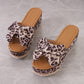 📢📢30% OFF !! ⏰Women's Leopard Print Bow Platform Sandals