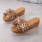 📢📢30% OFF !! ⏰Women's Leopard Print Bow Platform Sandals