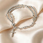 📢📢40% OFF !! ⏰Double-Wrap Rosary Beaded Bracelet