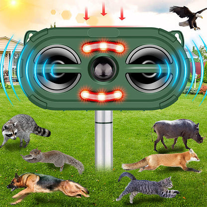 📢📢30% OFF !! ⏰Solar Powered Ultrasonic Animal Deterrent