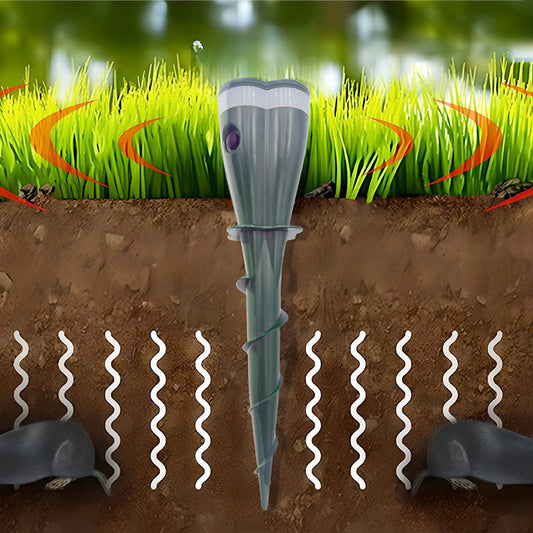 📢📢BUY 2 GET 1 FREE ⏰Solar Powered Waterproof Screw Mole Repellent