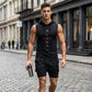 📢📢30% OFF !! ⏰Men's Athletic Sleeveless Hoodie & Shorts Set