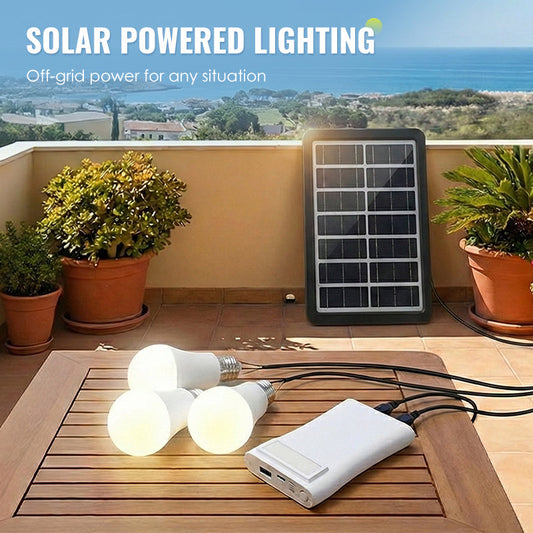 📢📢40% OFF !! ⏰Solar Powered LED Lighting System with 3 Bulbs