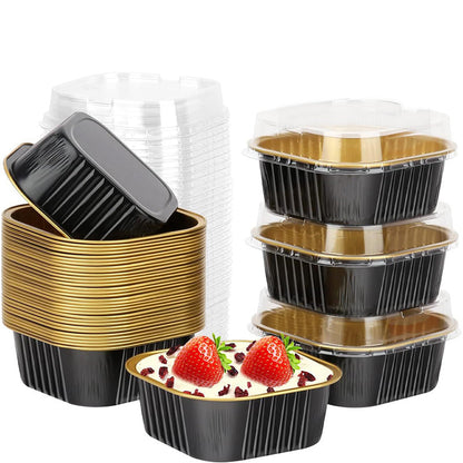 📢📢40% OFF !! ⏰10 PCS Disposable Aluminum Foil Baking Cups with Lids