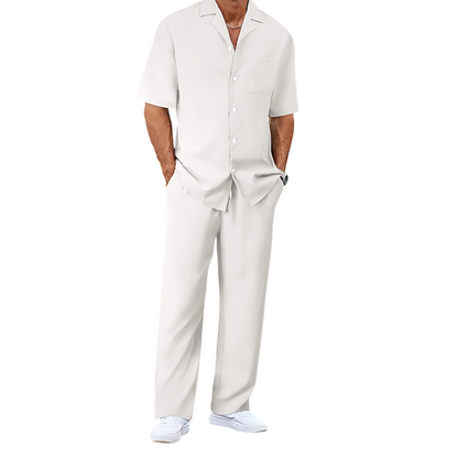 📢📢30% OFF !! ⏰Men's Casual Short Sleeve Shirt and Pants Set