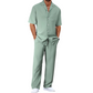 📢📢30% OFF !! ⏰Men's Casual Short Sleeve Shirt and Pants Set
