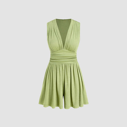 📢📢30% OFF !! ⏰Women’s Deep V-Neck Sleeveless Romper