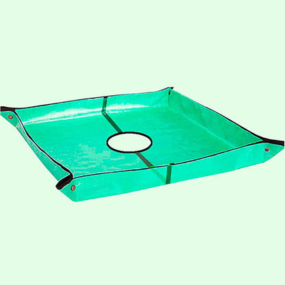 📢📢40% OFF !! ⏰78.7"X78.7" Landscape Tarp for Trimming with 12-inch Hole
