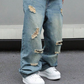 📢📢50% OFF & FREE SHIPPING⏰ Men’s Ripped Straight-Leg Oversize Jeans – Trendy, Comfortable & Street-Style Ready ✨🕶️