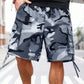 Men's Camo Cargo Shorts with Drawstring Waist