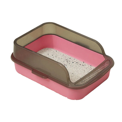 📢📢50% OFF !! ⏰Semi-Enclosed Plastic Litter Box with Splash Guard