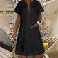 📢📢40% OFF !! ⏰Women's Short Sleeve V-Neck Denim Dress