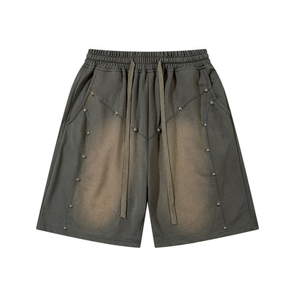 📢📢30% OFF !! ⏰Street Ready, Chill Fit ✨🖤Unisex Loose Fit Metal Detail Shorts