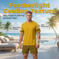Men's Yellow Graphic Print Short Sleeve Tracksuit Set