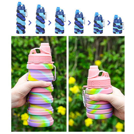 📢📢40% OFF !! ⏰5Collapsible Silicone Water Bottle