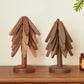 📢📢50% OFF !! ⏰Natural Wood Tree-Shaped Folding Coaster & Decoration Set