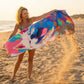 2-in-1 Printed Beach Towel Backpack